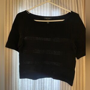 White House/Black Market Textured Crop Top S